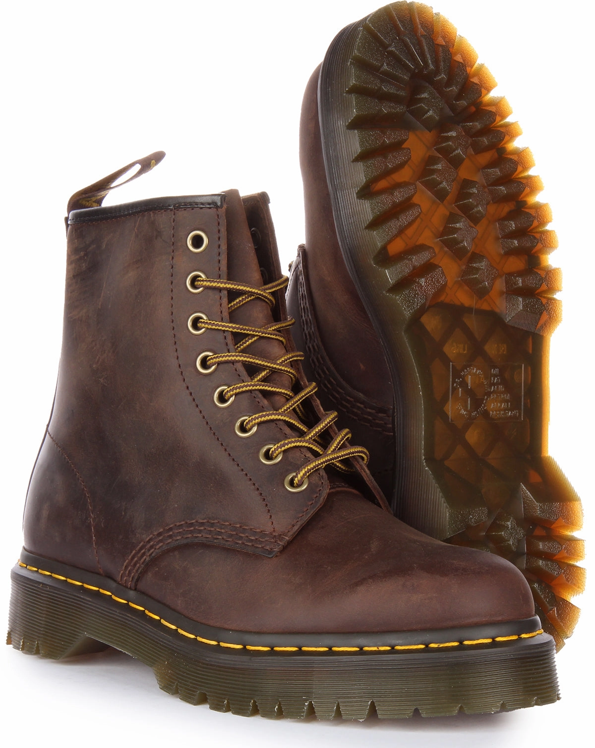 Dr Martens 1460 Bex In Dark Brown Greasy Leather Polyester