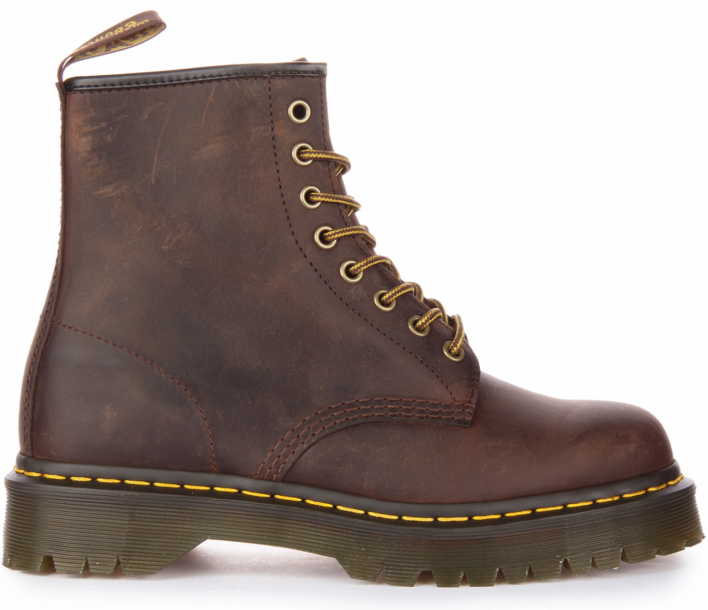 Dr Martens 1460 Bex In Dark Brown Greasy Leather Polyester