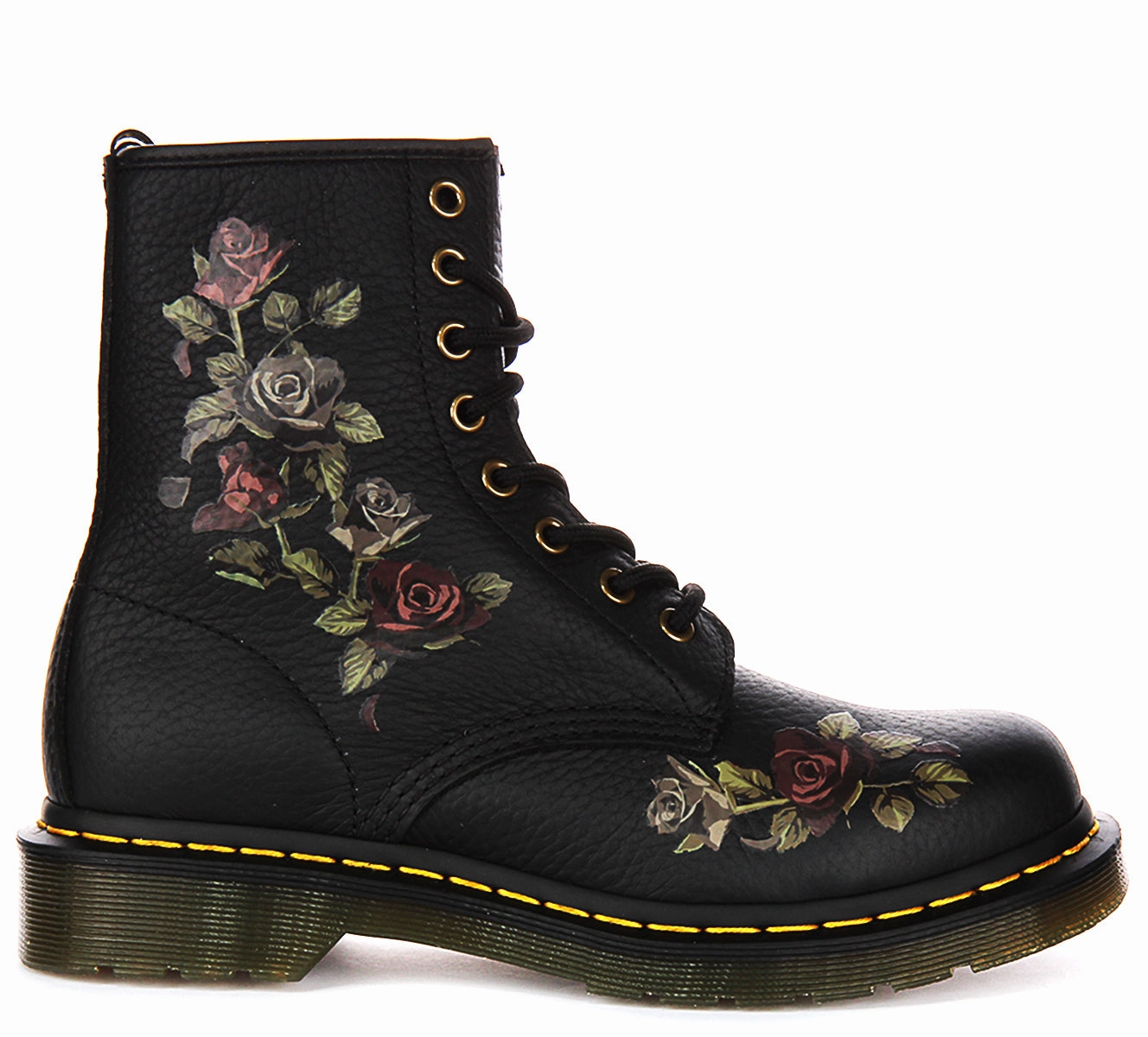 Dr Martens 1460 Decayed Flower In Black For Women Trail Sneakers