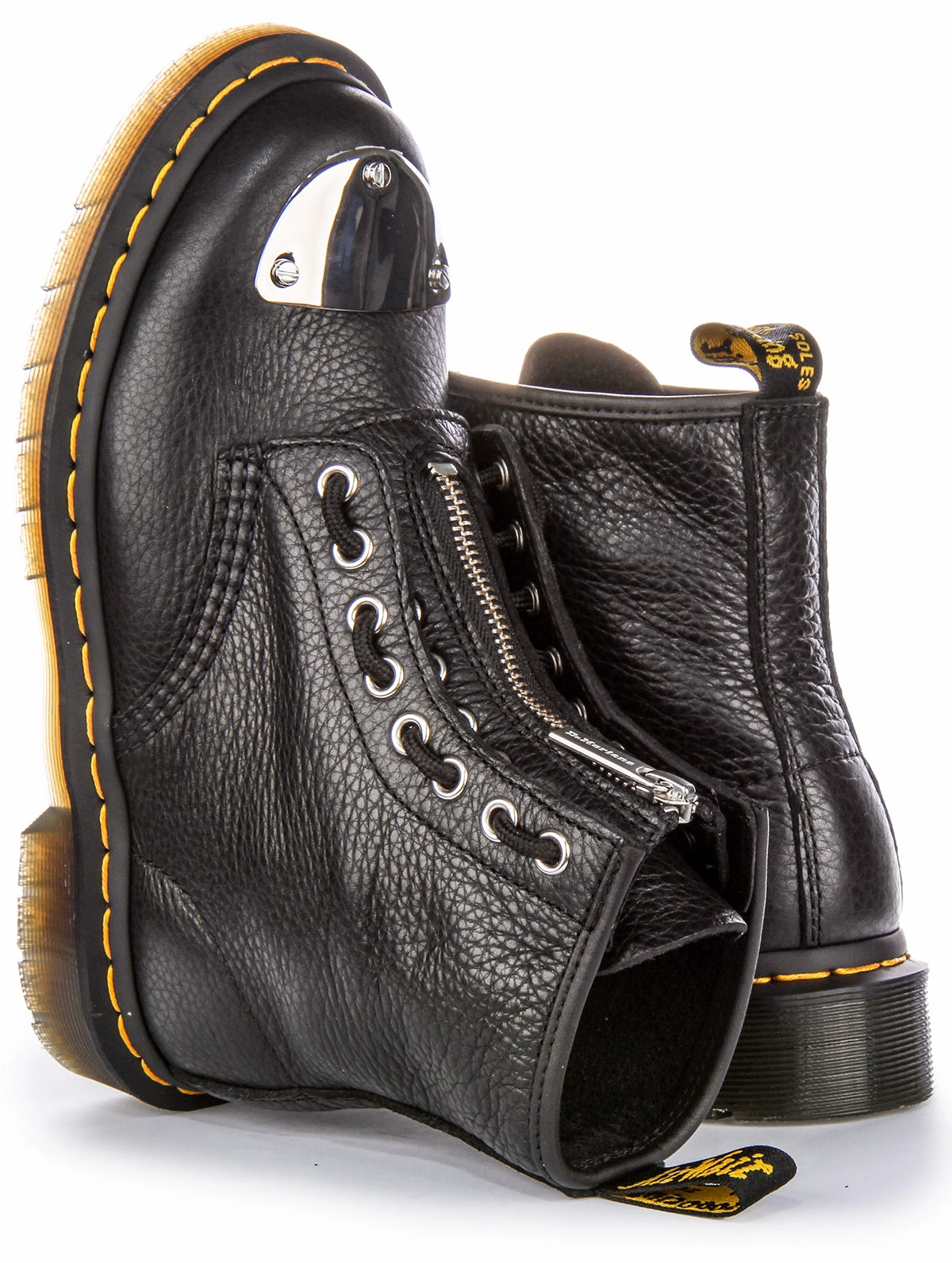 Dr Martens 1460 Metal Toe Plate In Black For Women Storm Guard