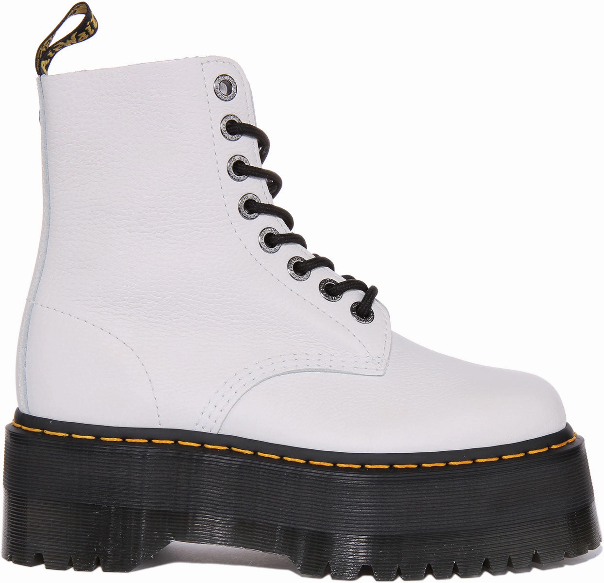 Dr Martens 1460 Pascal Max Platform In White For Women Modern Step Move Glide