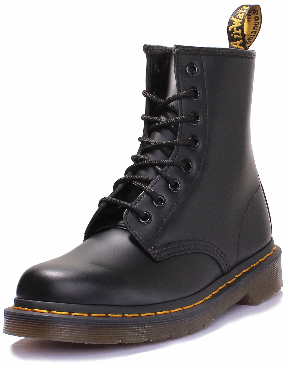 Dr Martens 1460 Smooth In Black Smooth Edge