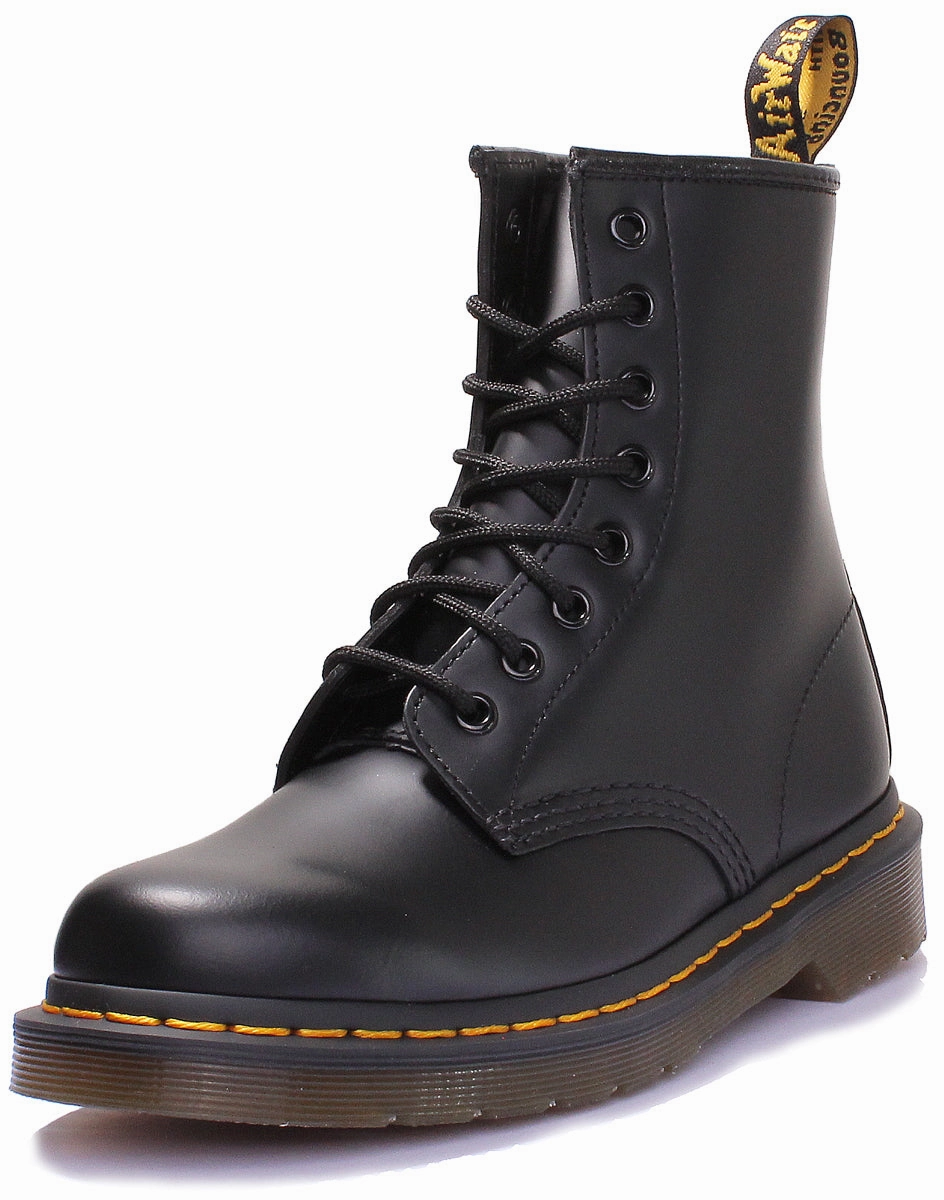 Dr Martens 1460 Smooth In Black Smooth Edge