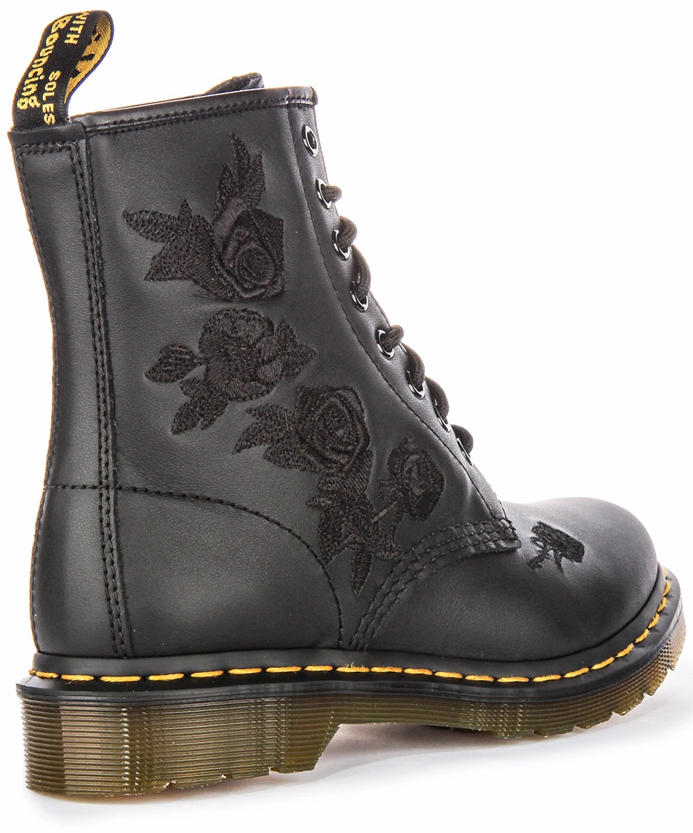 Dr Martens 1460 Vonda In Black Mono For Women Mountain Flex Gear