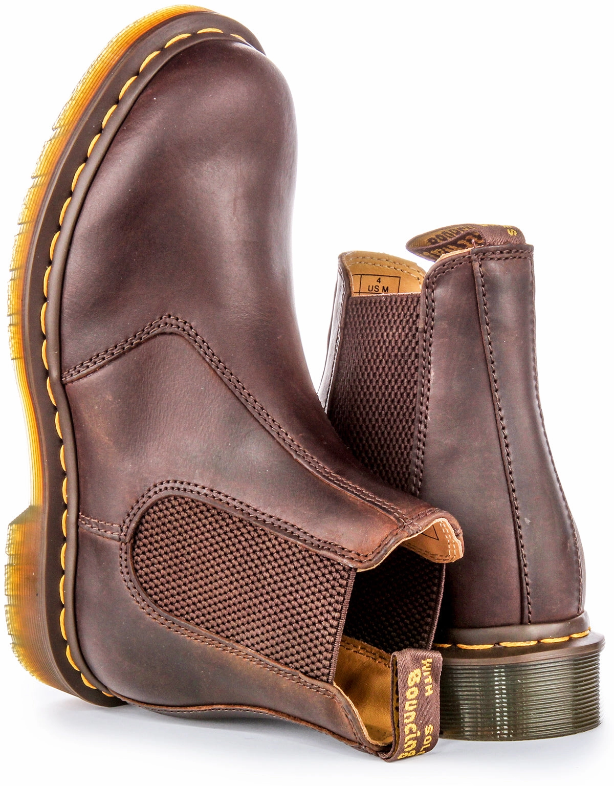 Dr Martens 2976 YS Chelsea In Brown Step Strong