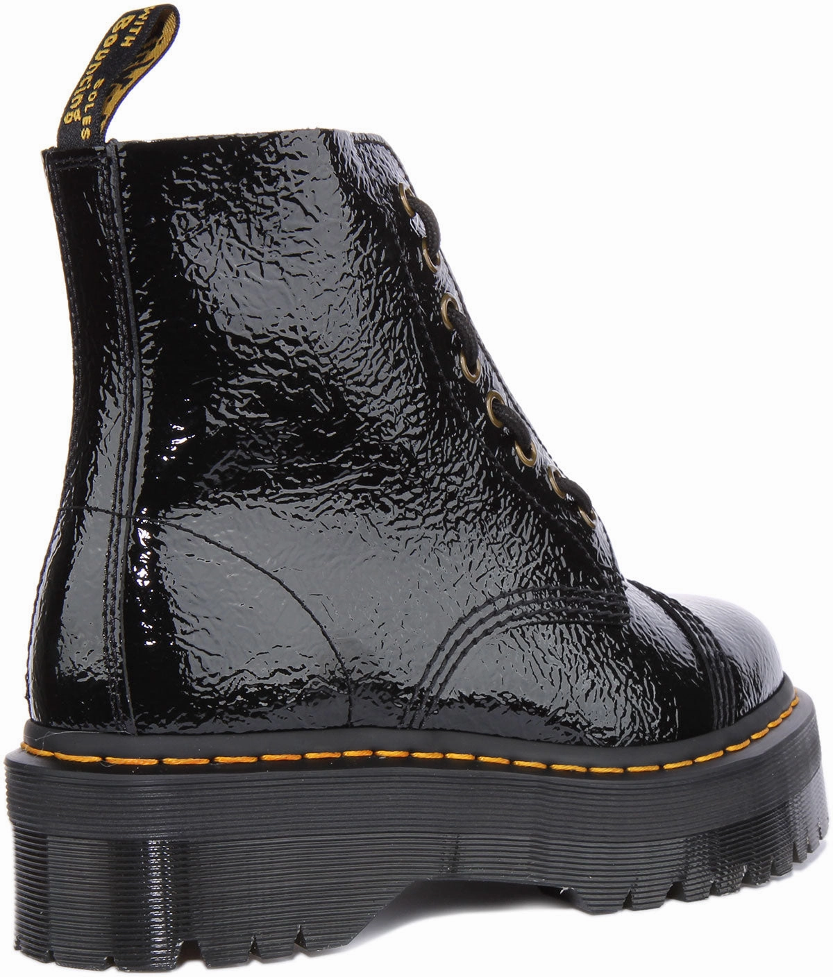 Dr Martens Sinclair In Black Patent Trekking Poles