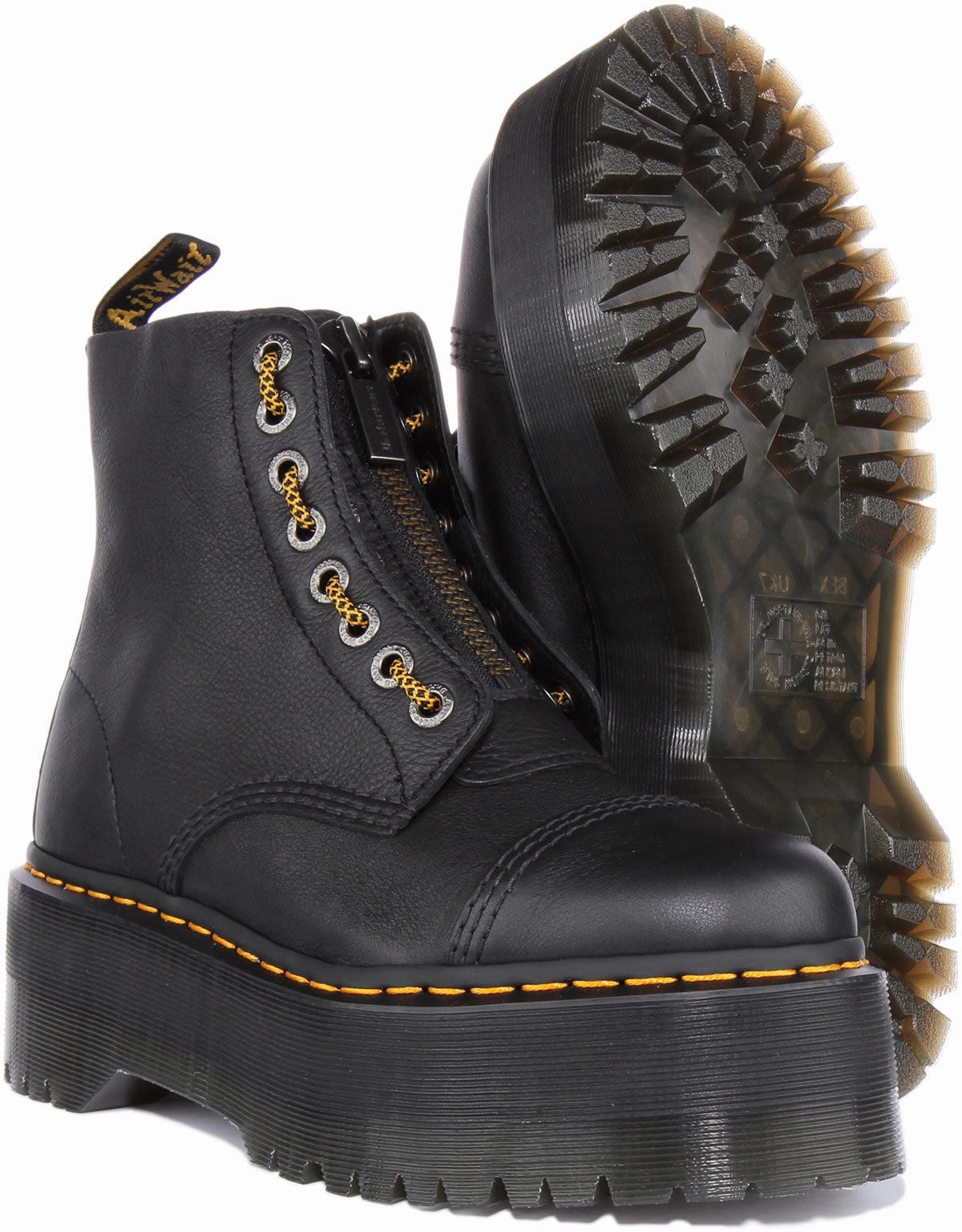 Dr Martens Sinclair Max Platform In Black For Women Support Base