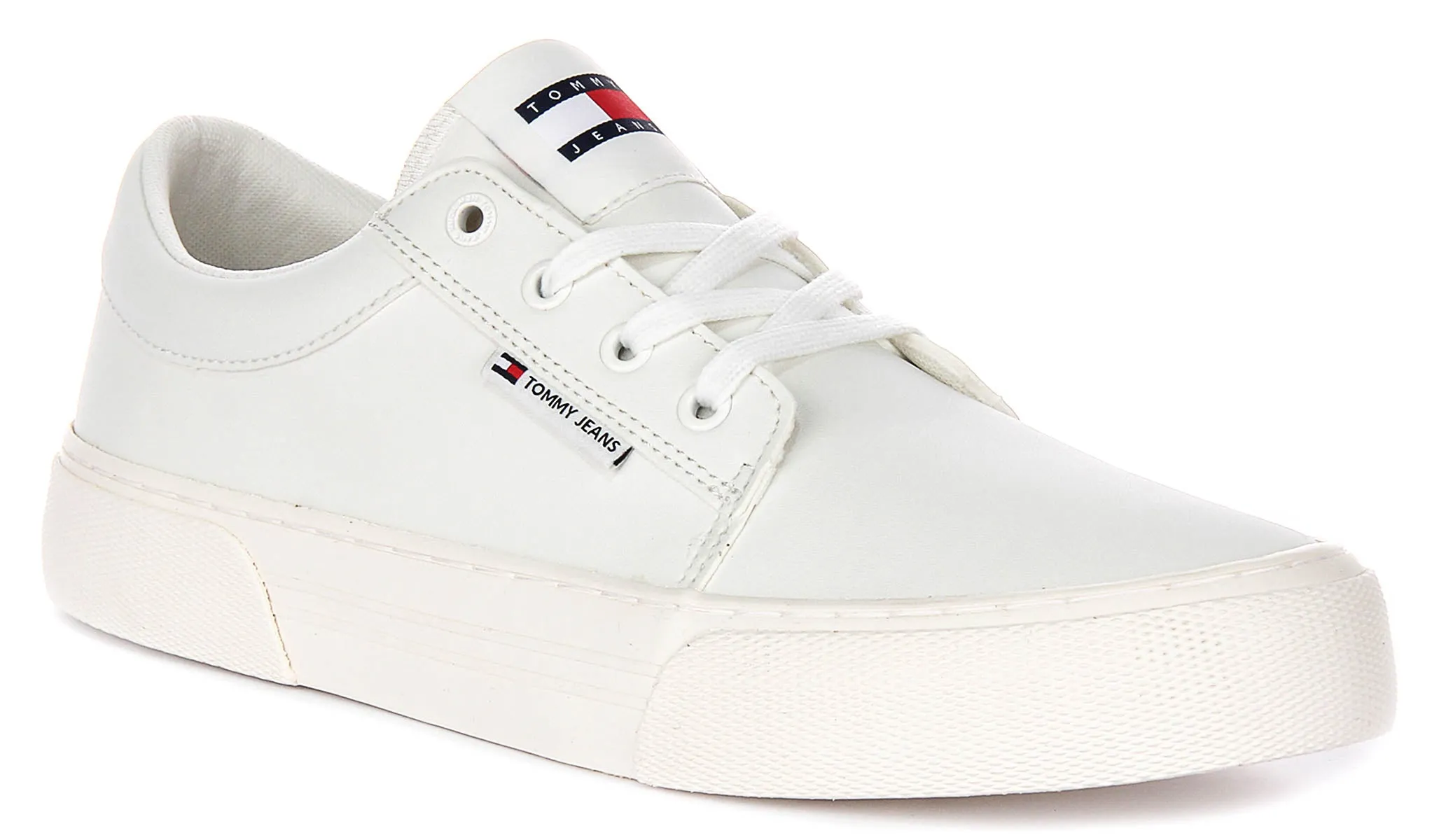 Reinforced Heel Locking Tommy Hilfiger Vulc S Trainer In Natural For Men