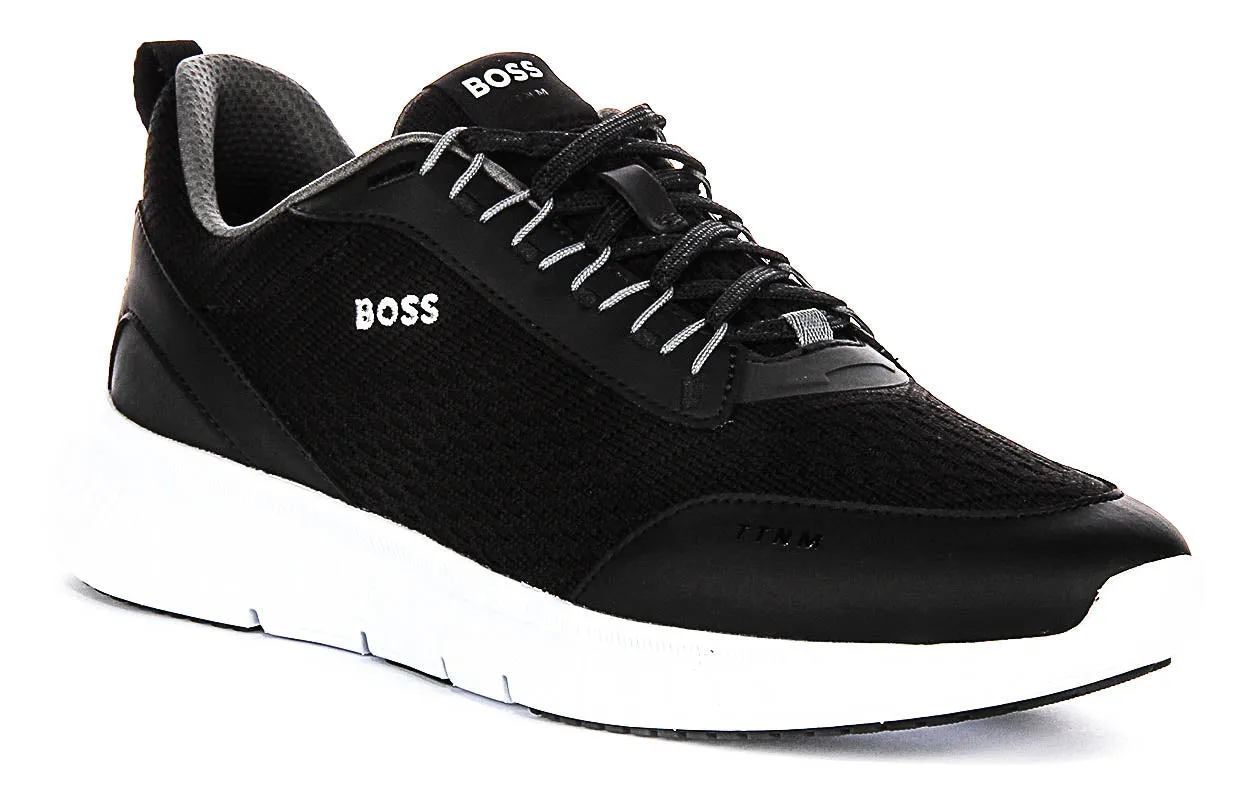 Boss Ttnm Light Runn In Black White For Men Comfort Liner