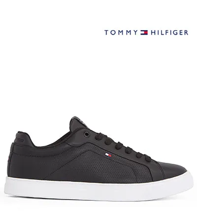 TOMMY HILFIGER ICON COURT PINPERF BLACK Tommy Hilfiger