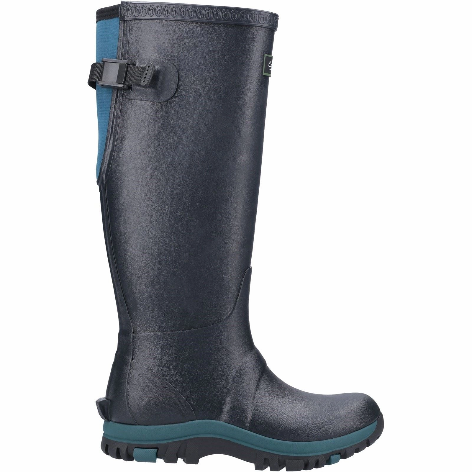Dry Grip Cotswold Realm Rubber Navy/Teal Wellington Boots