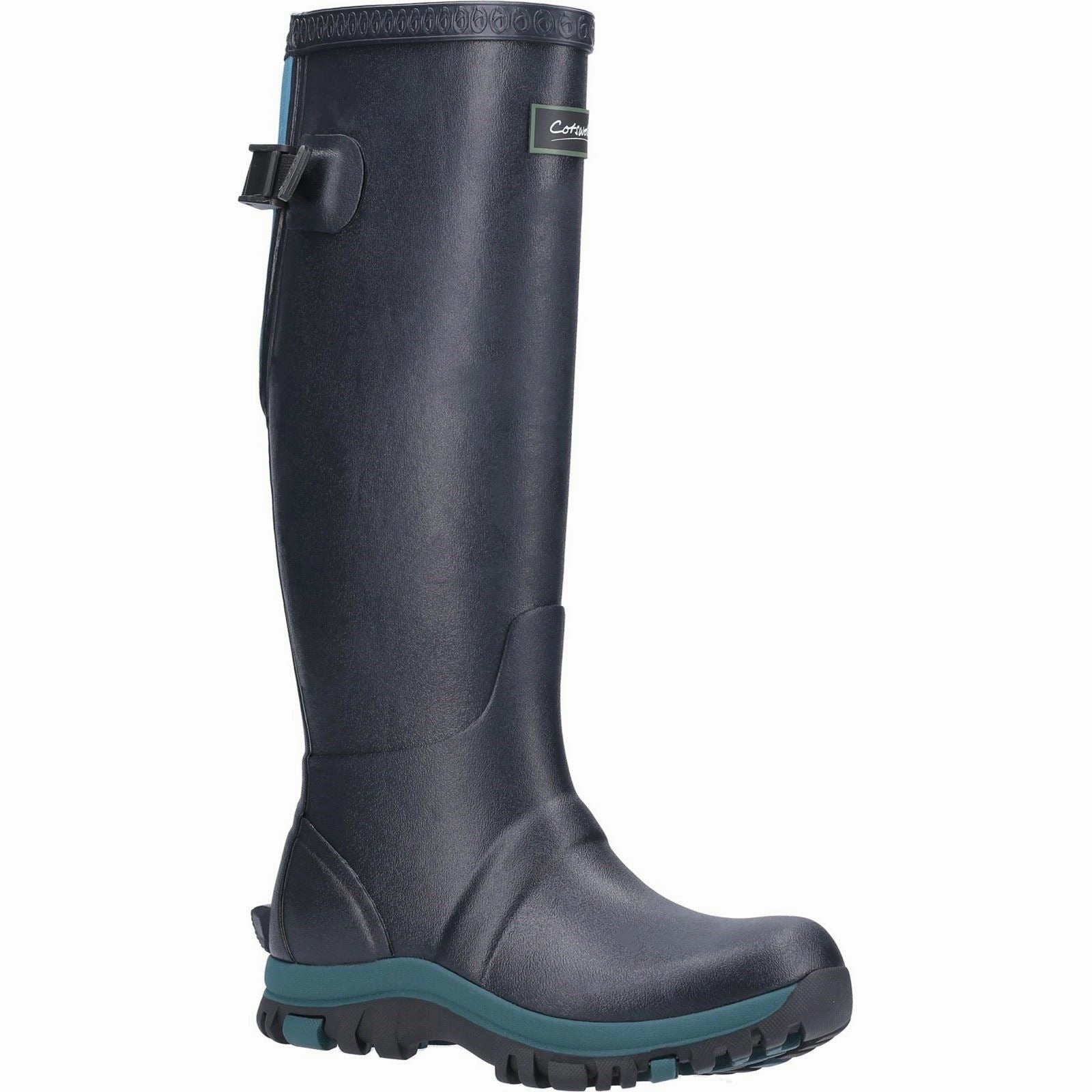 Quick Wear Protection Durable Wear Cotswold Realm Rubber Navy/Teal Wellington Boots