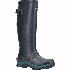 Quick Wear Protection Durable Wear Cotswold Realm Rubber Navy/Teal Wellington Boots