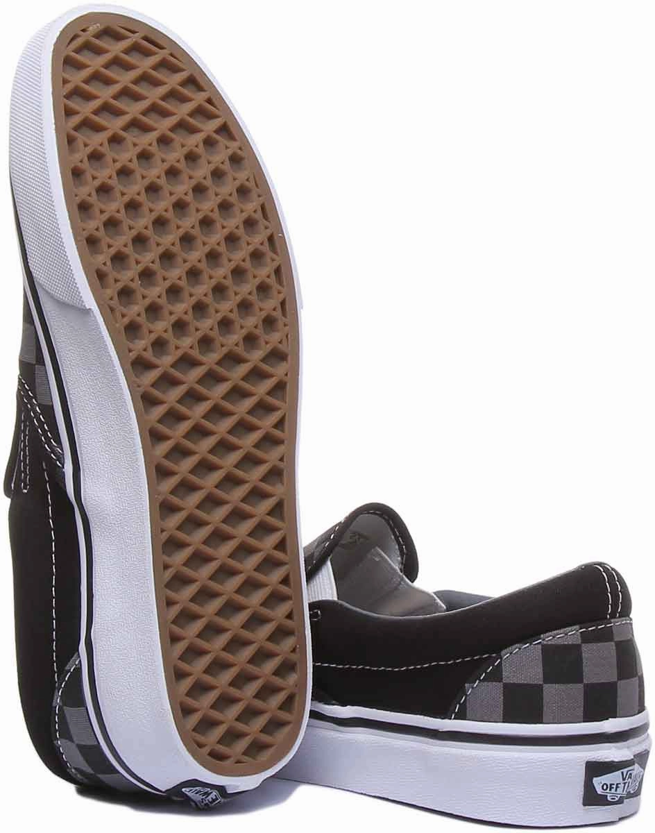 Dry Insole Vans Classic Slipon Chkbrd In Black Pewter For Women