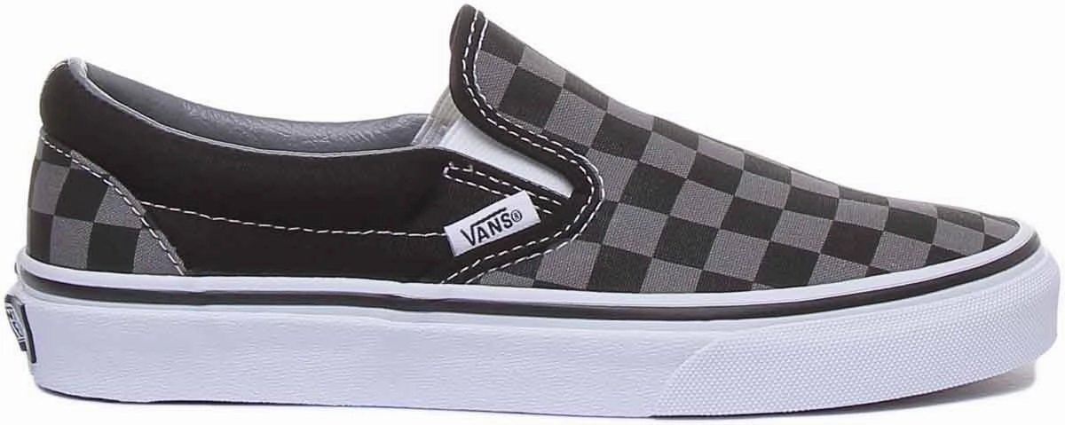 Dry Insole Vans Classic Slipon Chkbrd In Black Pewter For Women