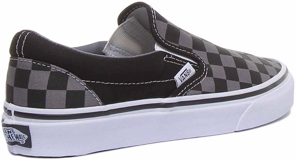 Dry Insole Vans Classic Slipon Chkbrd In Black Pewter For Women