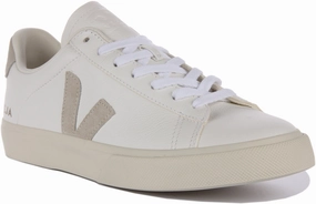 Veja Campo Chromefree In White Grey For Women Rubber Base Midsoles absorb ground impact to reduce strain