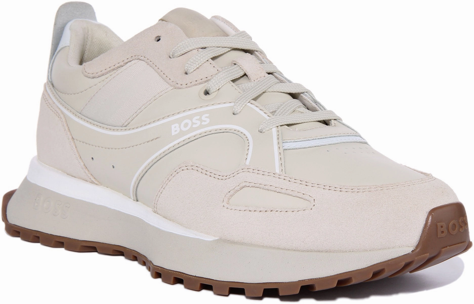 Boss Jonah Runner Itsd In Cream For Men Urban fitness Recovery Ready