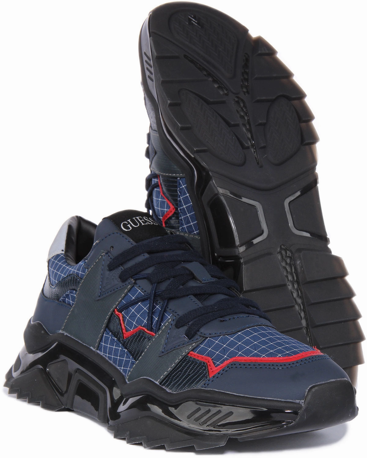 Durability Boost Guess Massa Trainer In Blue For Men