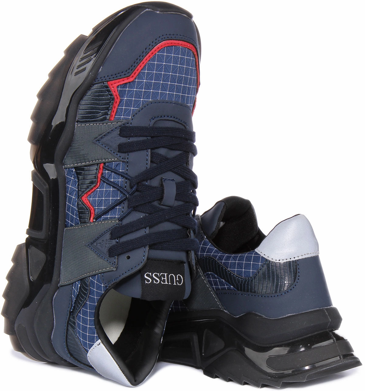 Durability Boost Guess Massa Trainer In Blue For Men