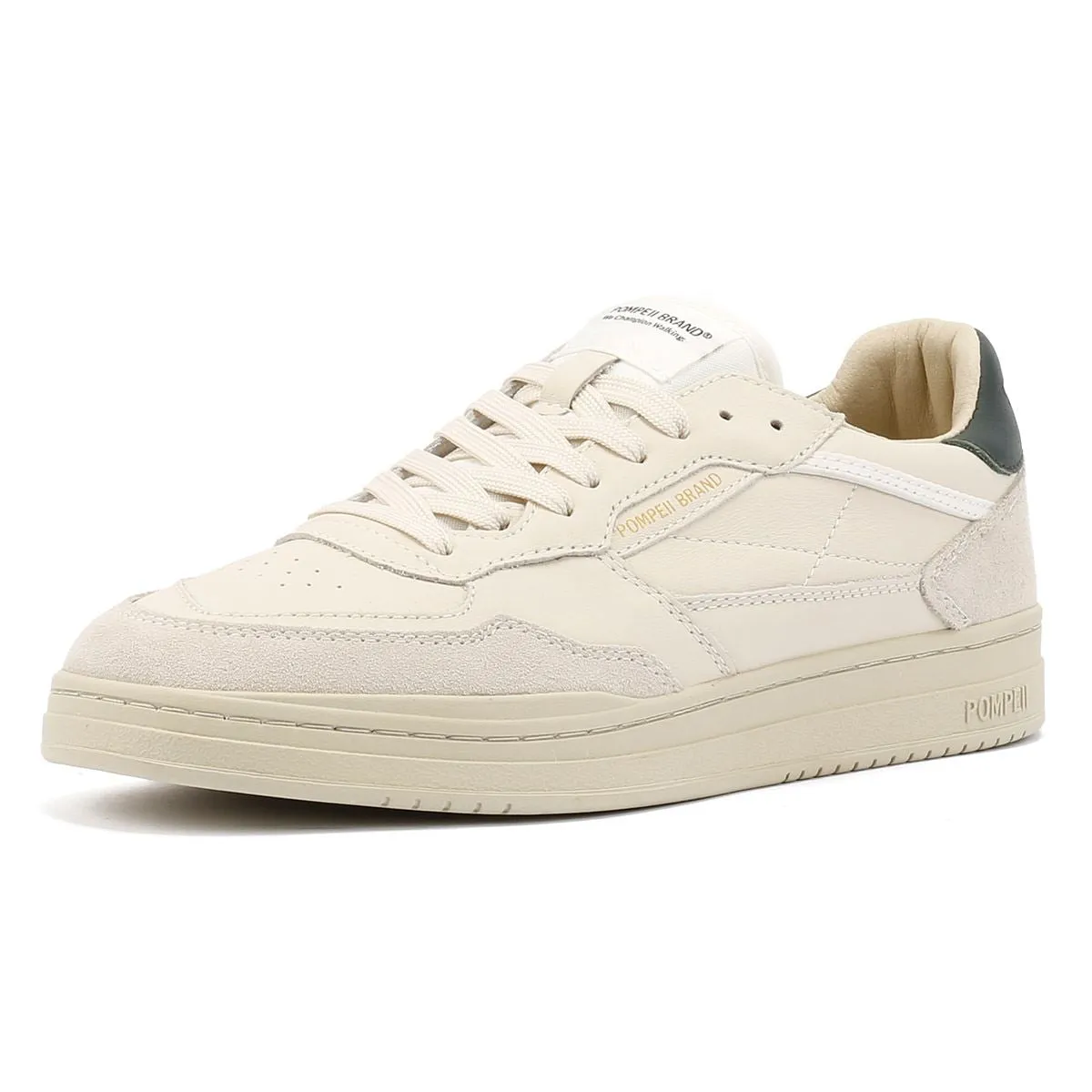 Durable Grip Pompeii Elan Leather Men's Ecru/Jasper Trainers