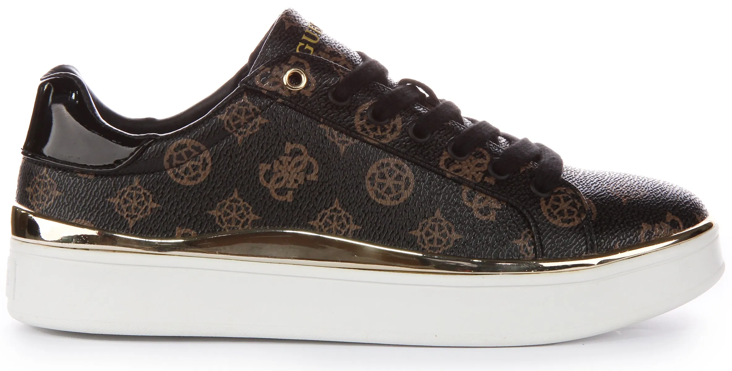 Durable Guess Bonny 4G Peony Trainers In Chocobrown For Women
