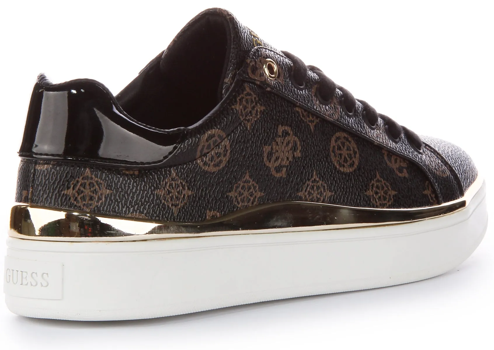 Durable Guess Bonny 4G Peony Trainers In Chocobrown For Women