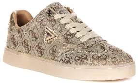 Guess Jazlie 4G Peony In Gold for Women Heel rise encourages proper posture and stance Impact Cushion