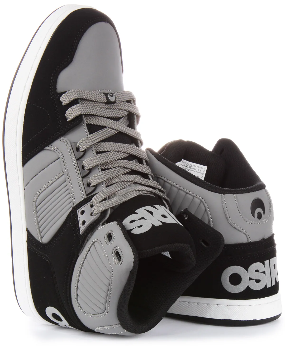 Durable Quality Osiris NYC 83 Clk In Grey Black For Men