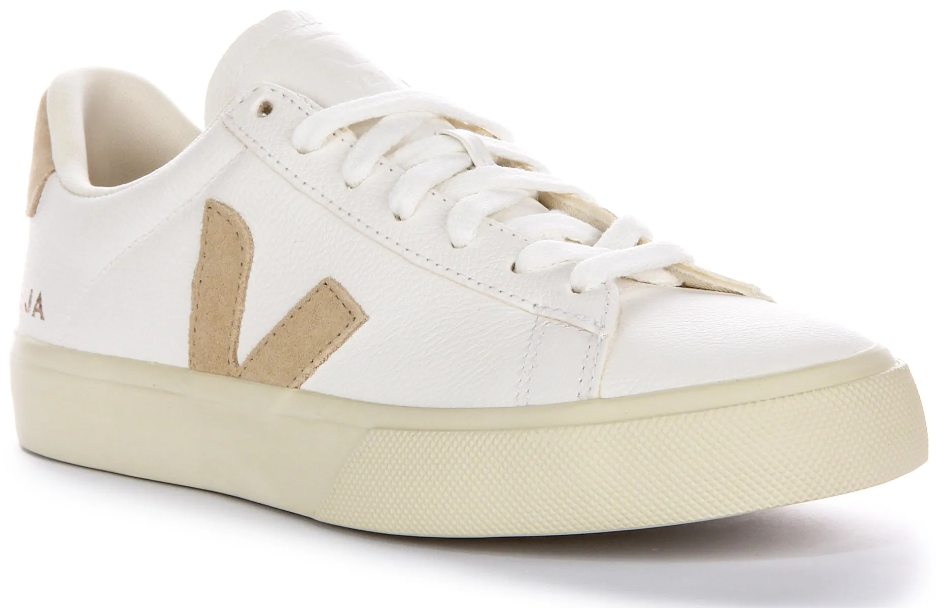 Veja Campo Chromefree In White For Women Midsoles absorb ground impact to reduce strain Responsive materials adapt to different workout intensities