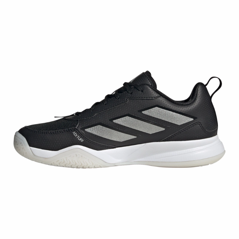 Durable Jump Adidas Avaflash Low Women Tennis Shoes - Core Black / Silver Metallic / Cloud White