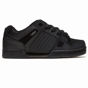 DVS Celsius Shoes - Black/Black Leather Comfort Lacing Fit Street Mode