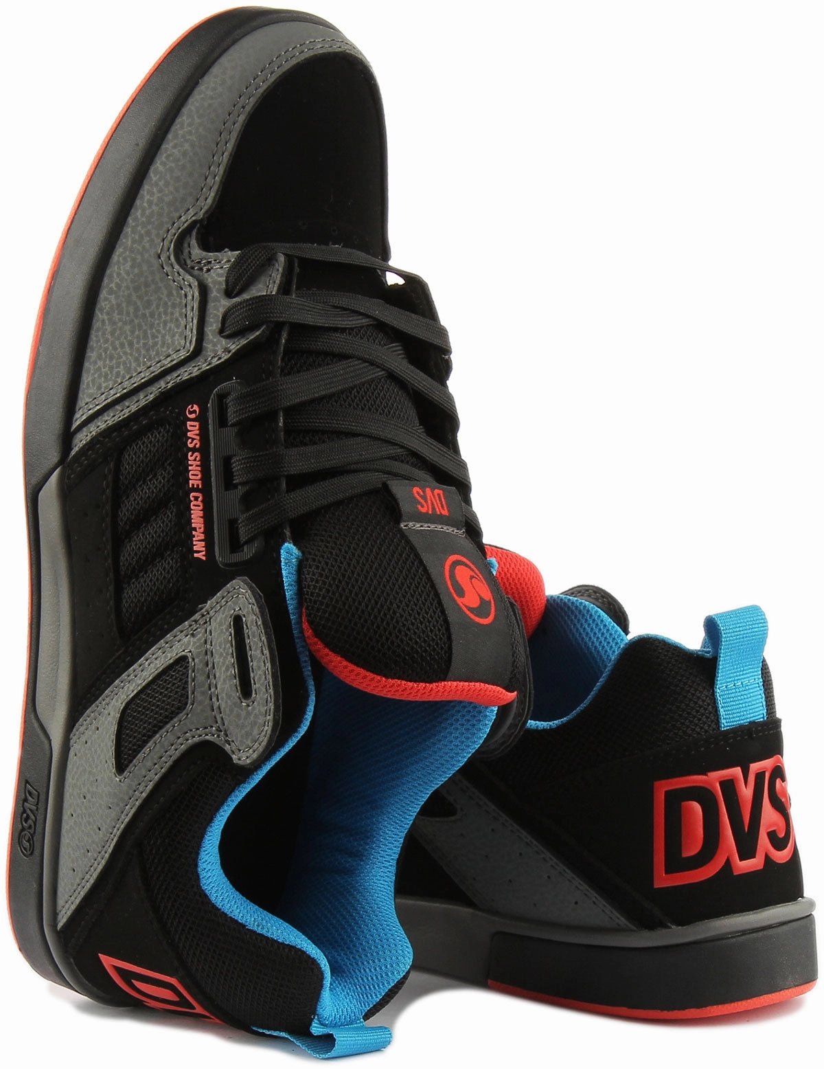 Dvs Comanche 2.0  In Black Red For Men Anti-Slip Bottom