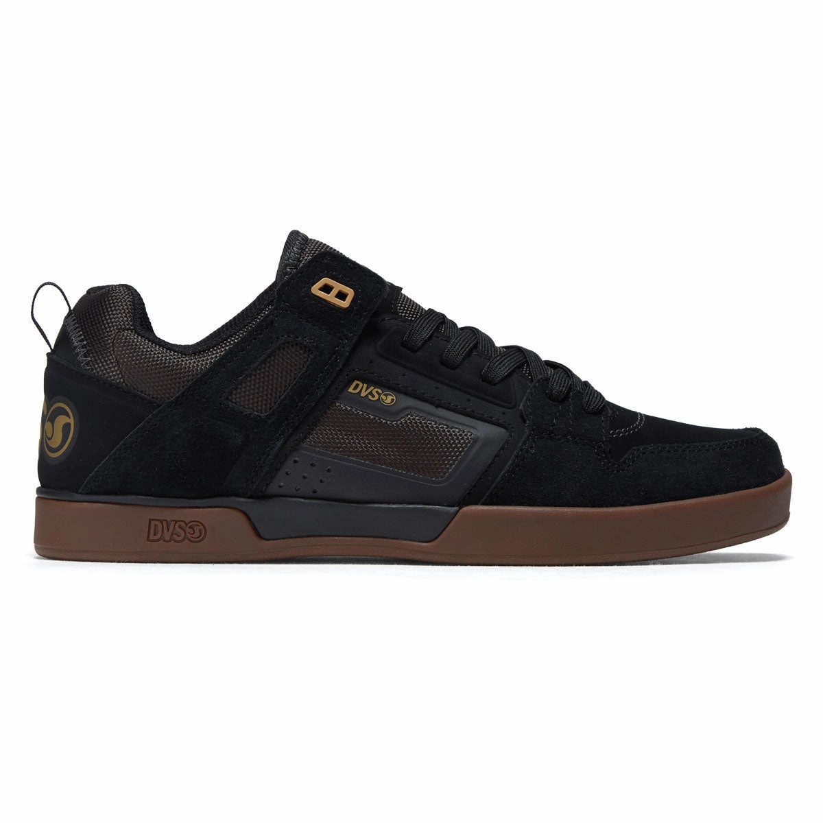 DVS Comanche LT Shoes - Black/Black/Gum Suede Skater Support