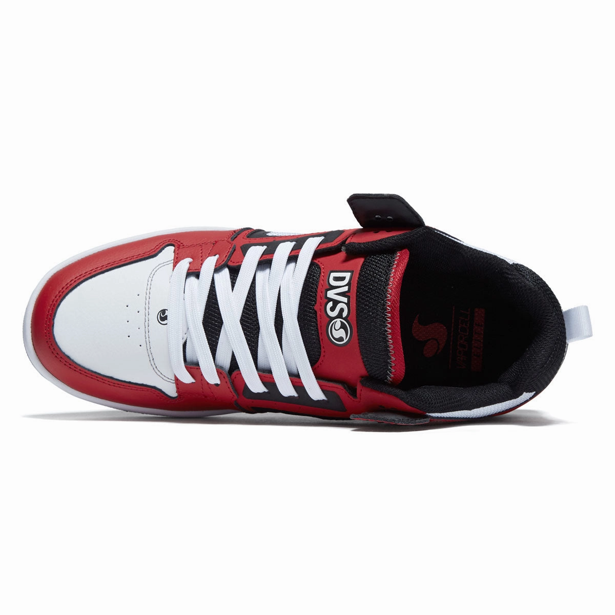 DVS Comanche LT Shoes - Red/Black/White Leather Impact Shield Max
