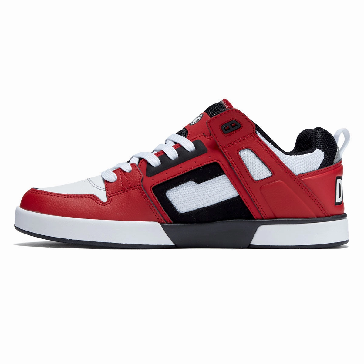 DVS Comanche LT Shoes - Red/Black/White Leather Impact Shield Max