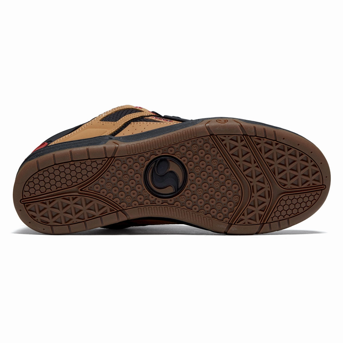 DVS Comanche Shoes - Tan/Black/Red Nubuck Shock Edge