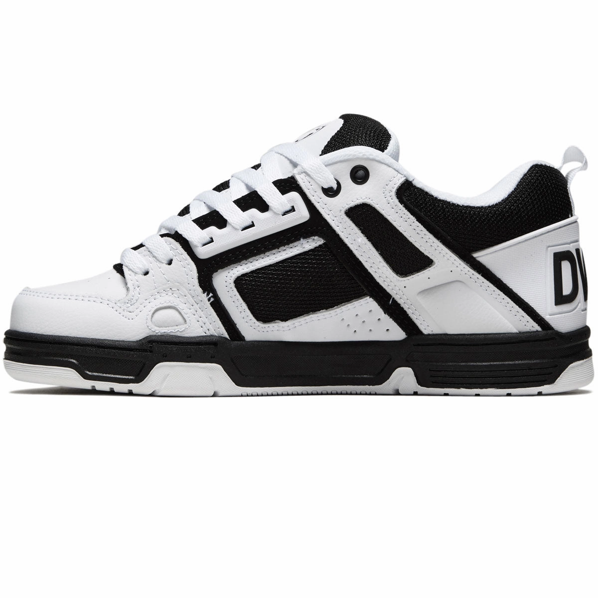 DVS Comanche Shoes - White/Black/White Leather Anti Wear