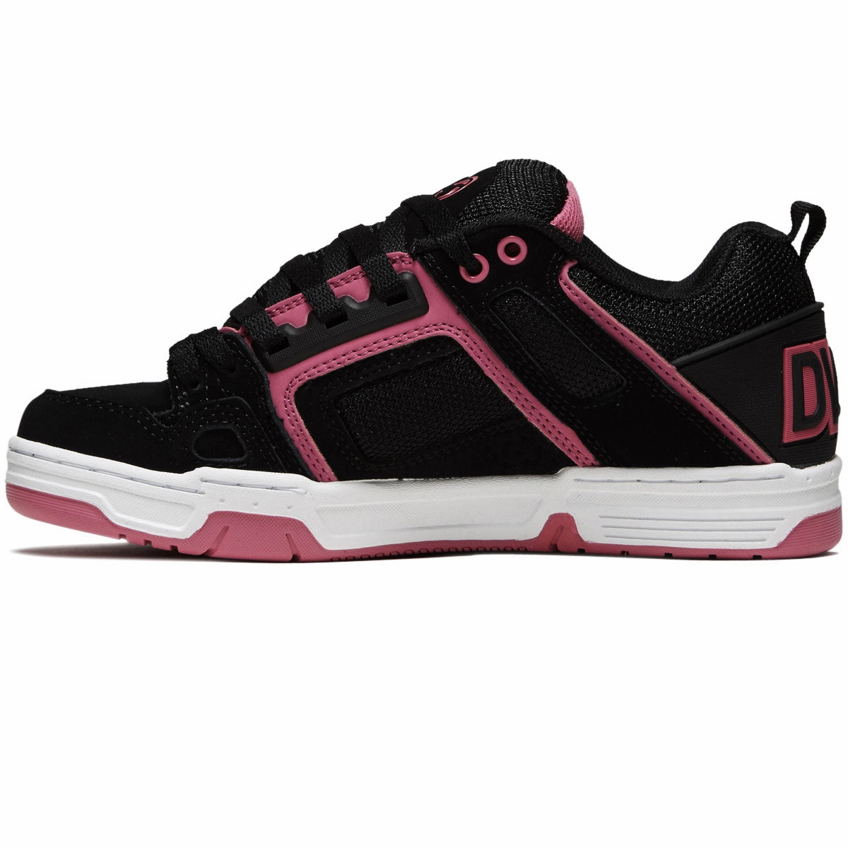 DVS Womens Comanche Shoes - Black/Pink/White/Nubuck Stretch Comfort