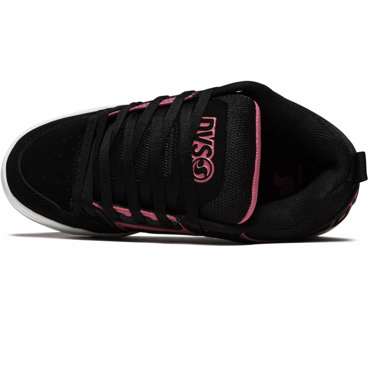 DVS Womens Comanche Shoes - Black/Pink/White/Nubuck Stretch Comfort