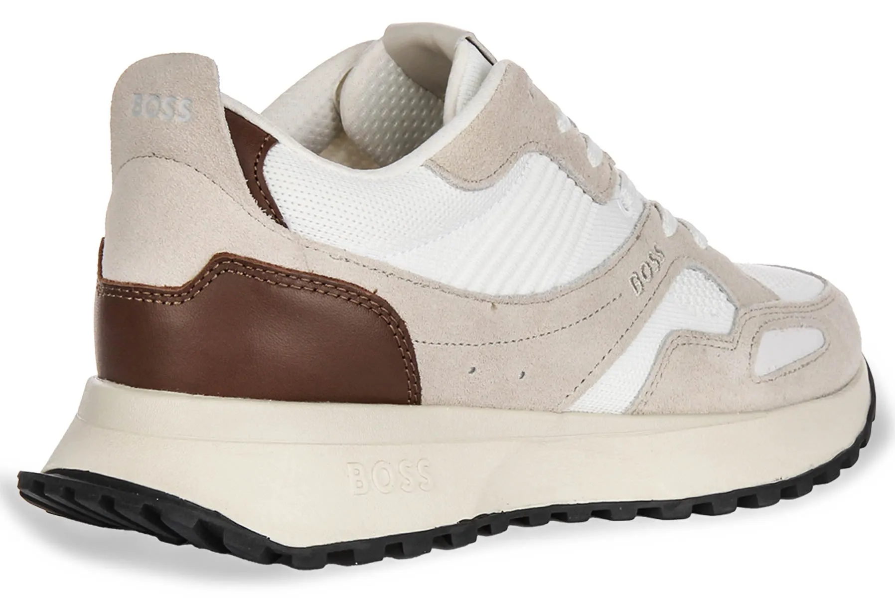 Dynamic flex Boss Jonah Runner Knit In White Beige