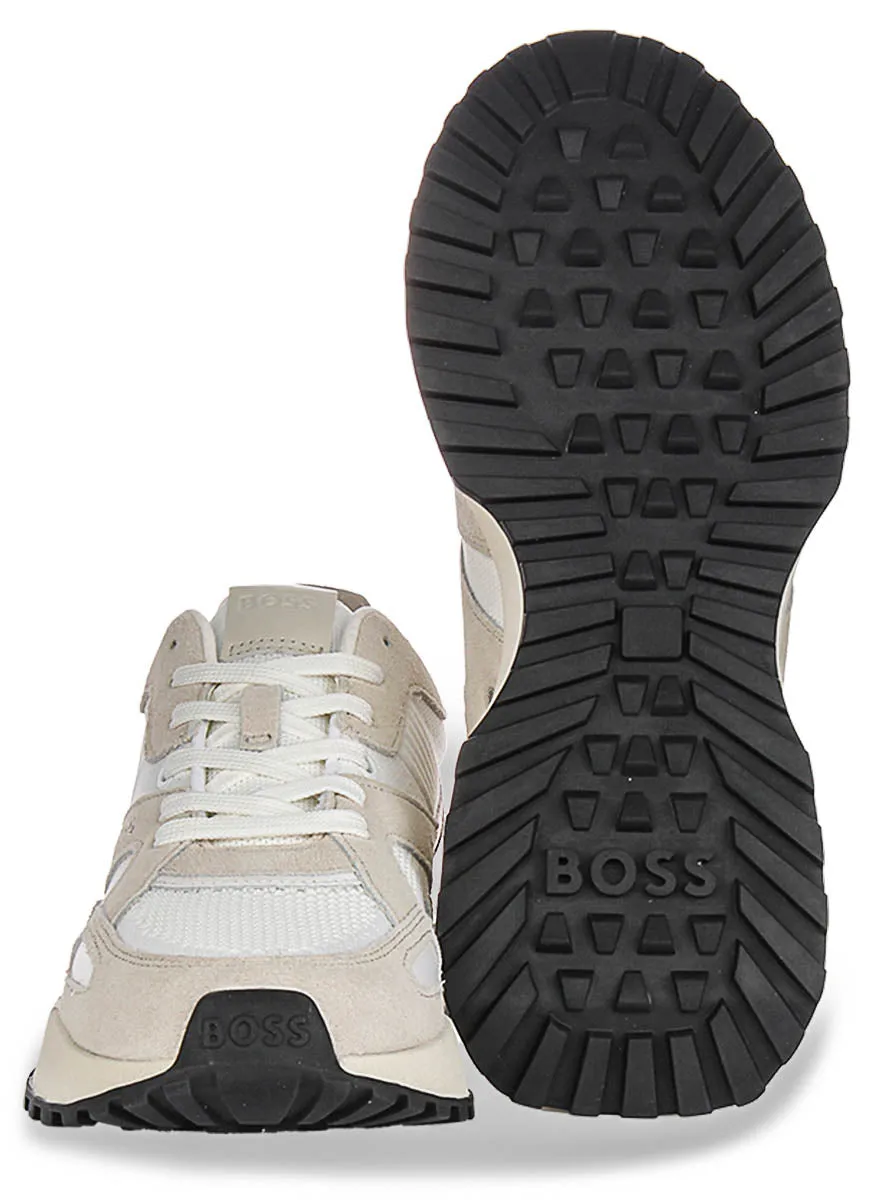 Dynamic flex Boss Jonah Runner Knit In White Beige