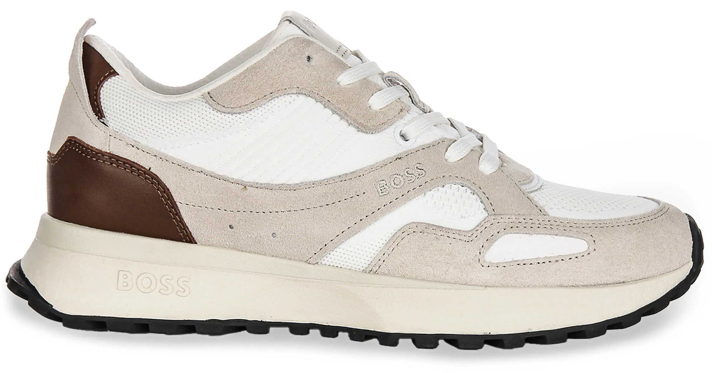 Dynamic flex Boss Jonah Runner Knit In White Beige