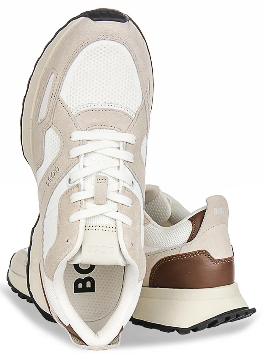 Dynamic flex Boss Jonah Runner Knit In White Beige