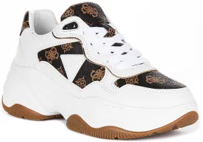 Loose Fit Ergo Base Guess Happy 4G Peony In White Brown for Women