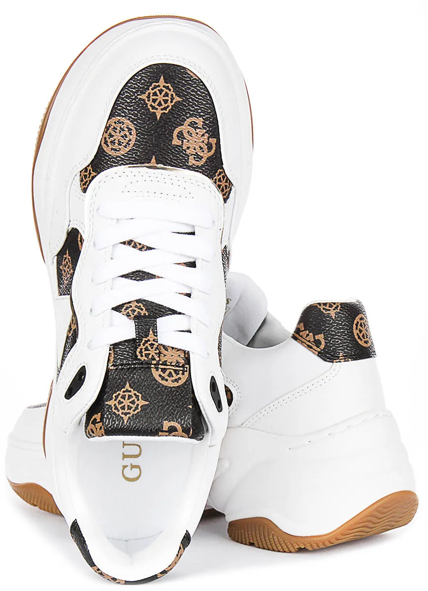 Ease Movement Guess Happy 4G Peony In White Brown for Women