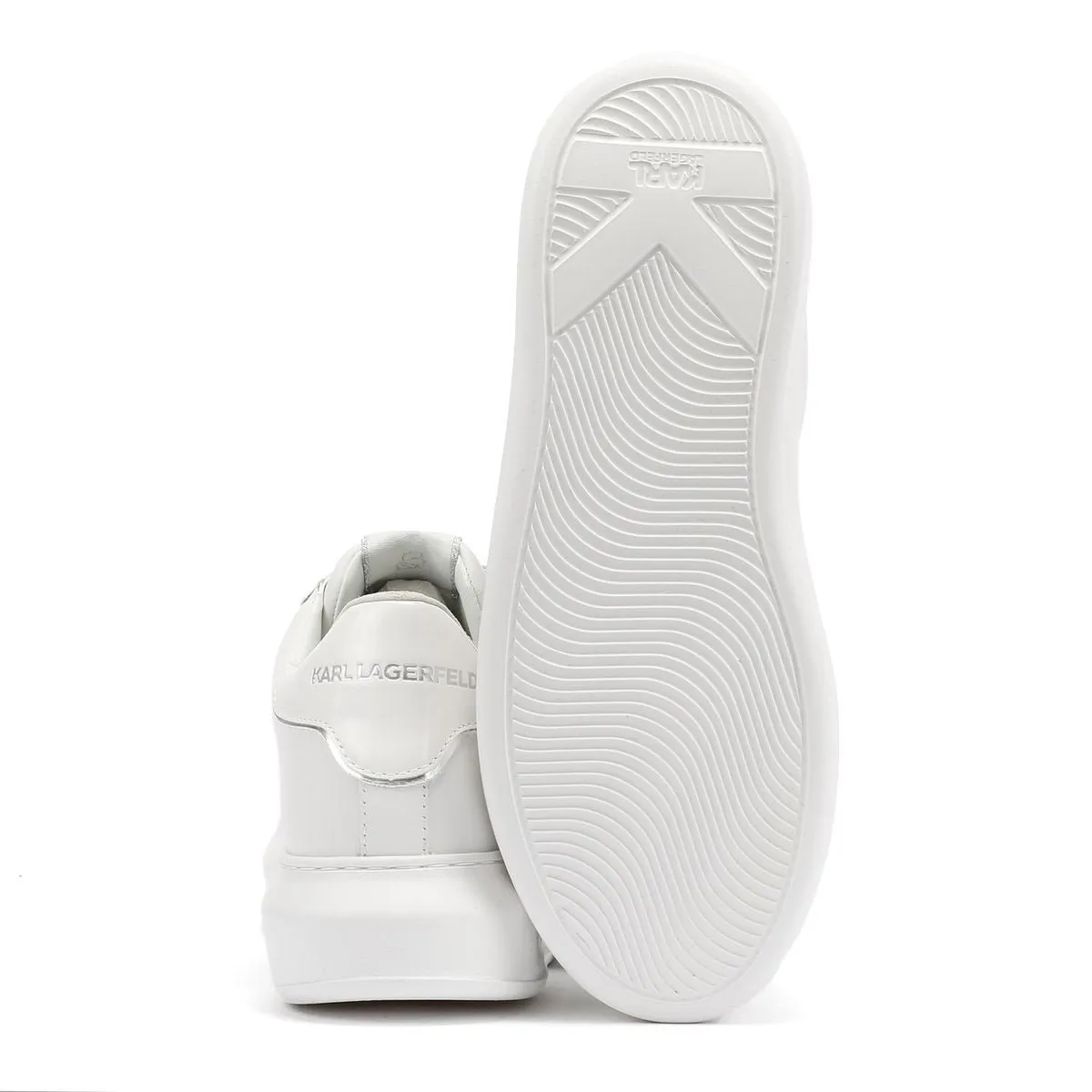 Easy Flex Karl Lagerfeld Kapri Signia Emboss Lo Lace Leather Women's White Trainers