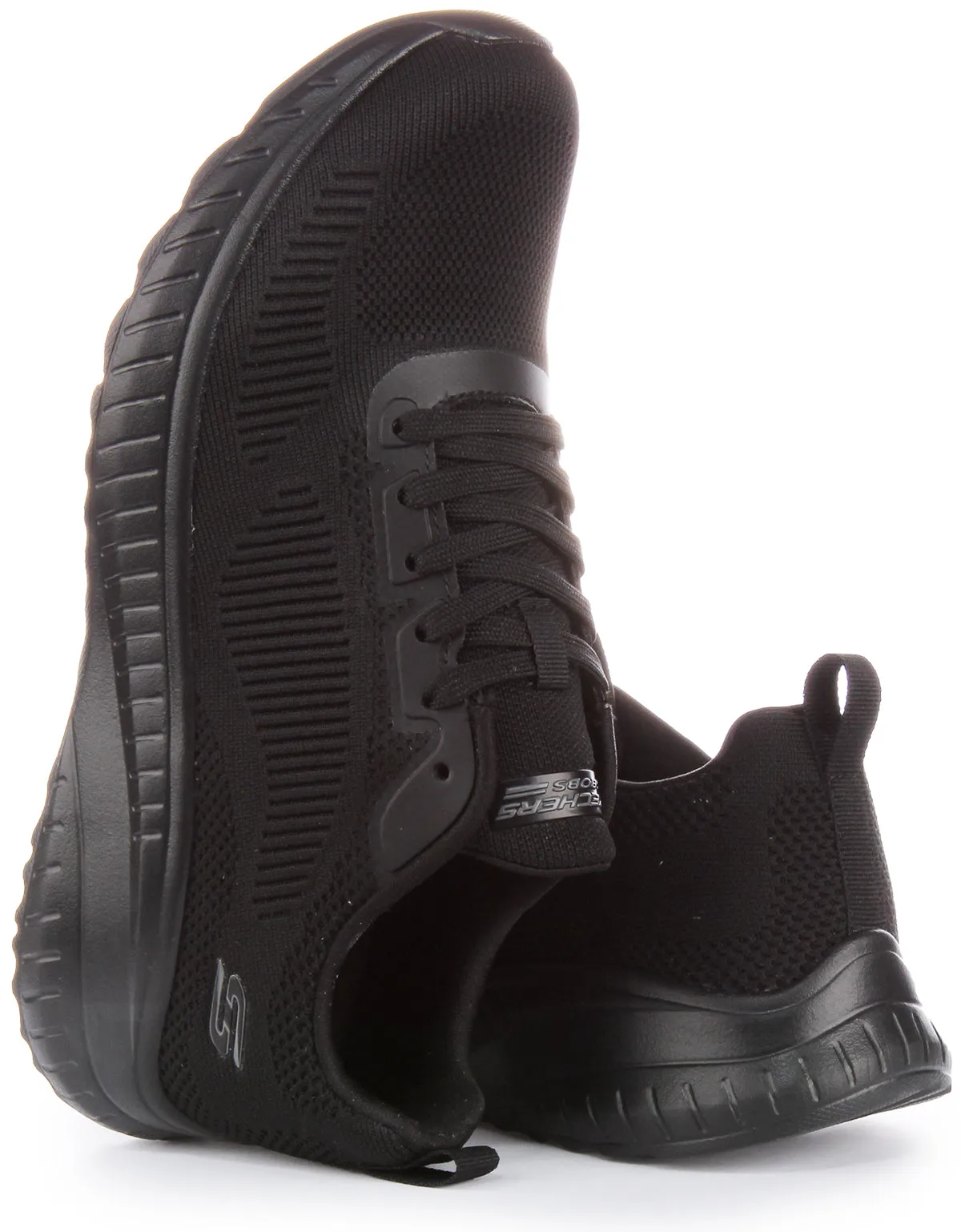Easy Flex Skechers Bobs Squad In Black Black For Men