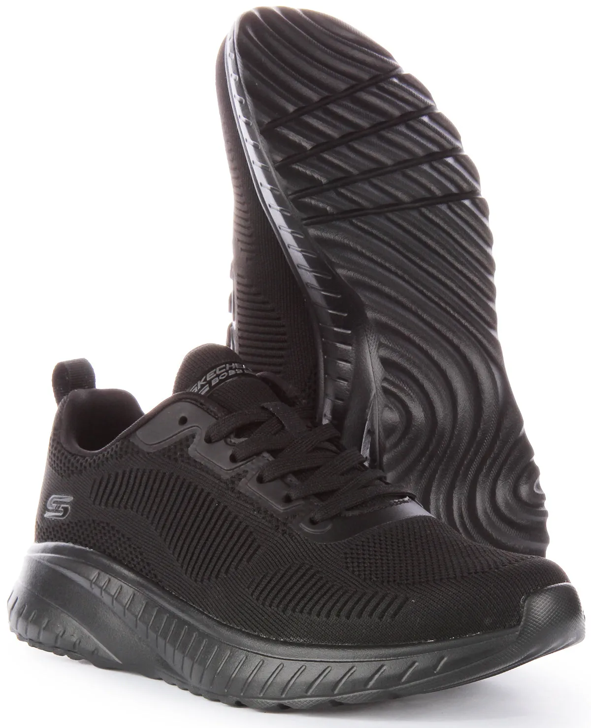 Easy Flex Skechers Bobs Squad In Black Black For Men