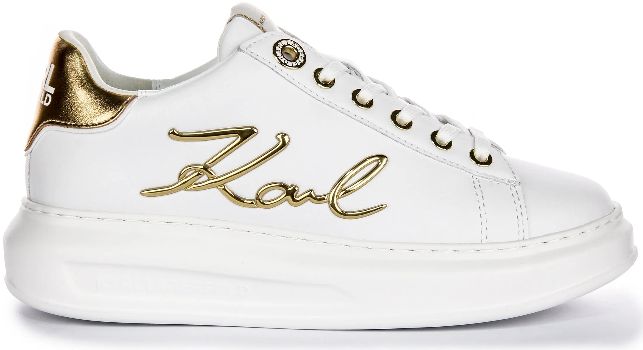 easy move Karl Lagerfeld Kapri Signia LC In White Gold For Women